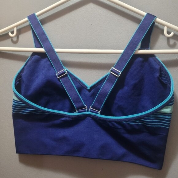 DKNY Blue Striped Sports Bra M - Picture 5 of 5